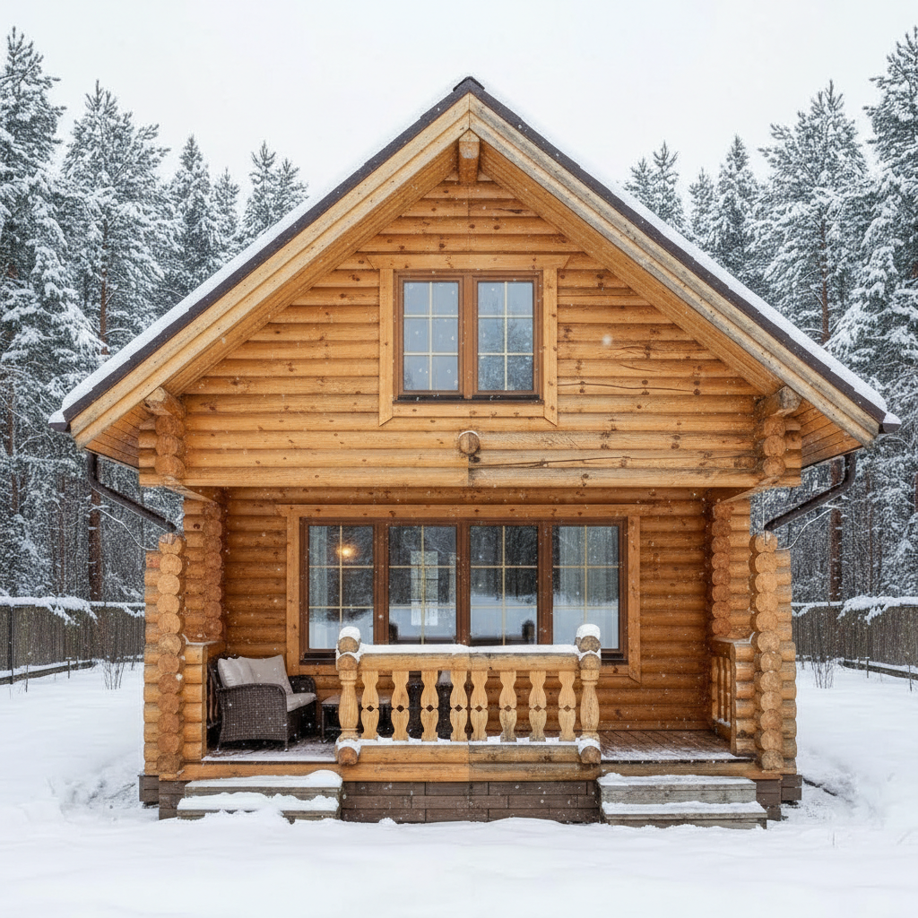 Дом из оцилиндрованного бревна: плюсы и минусы