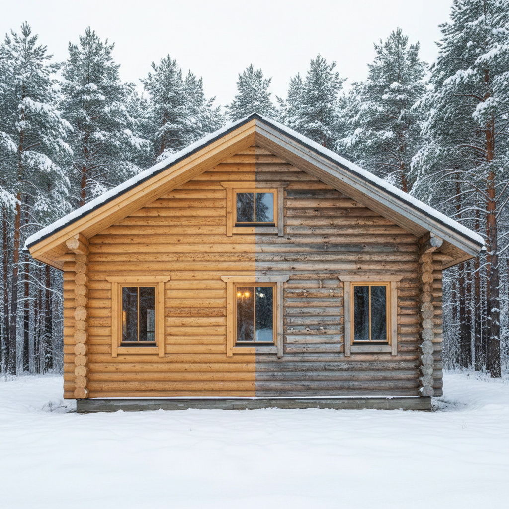 Дома из рубленного бревна: плюсы и минусы