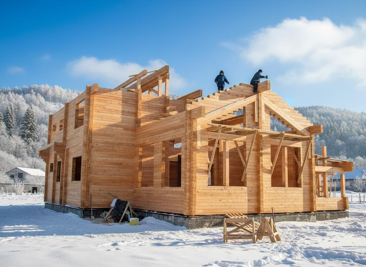 Дома из клееного бруса: плюсы и минусы