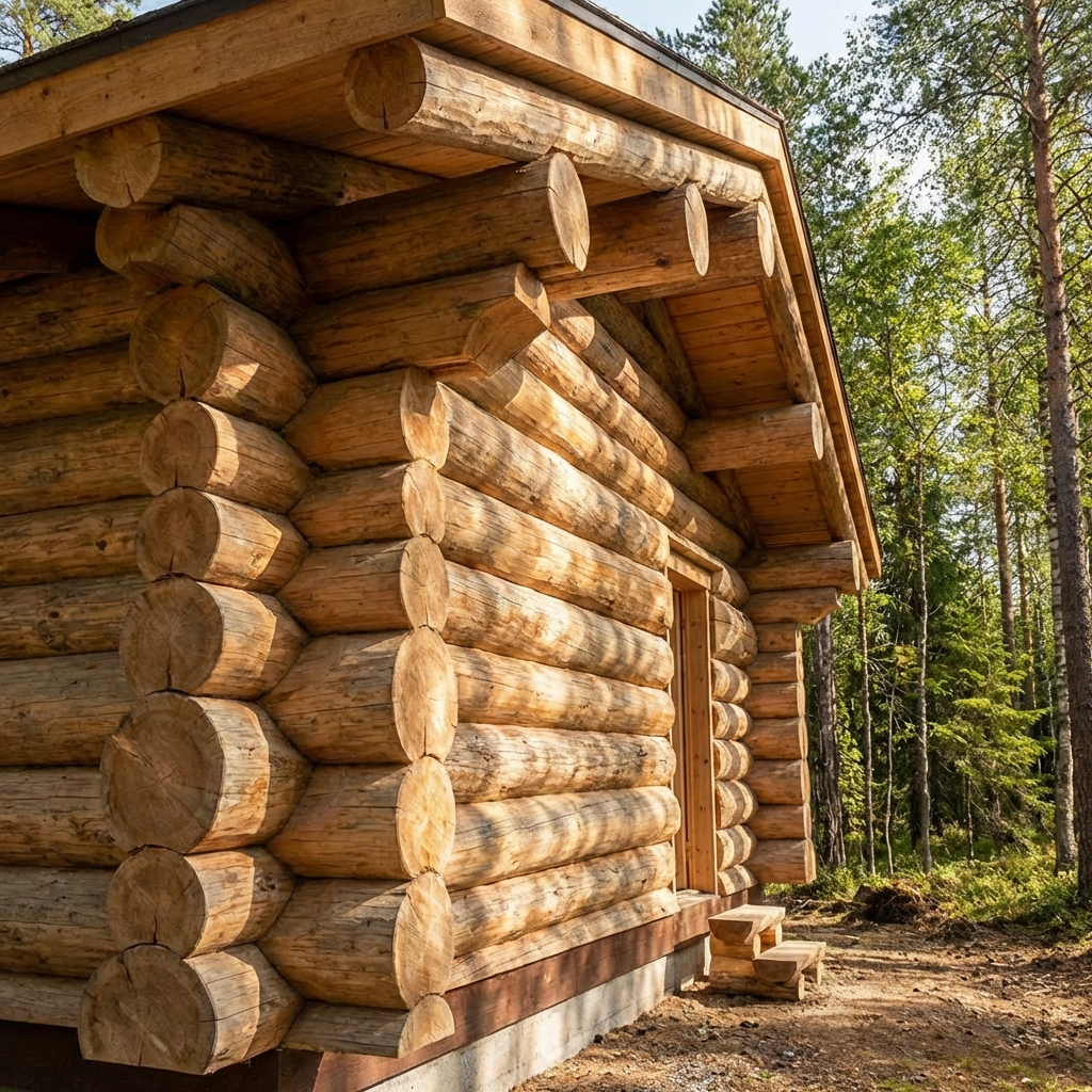 Защитная обработка торцов бревен сруба